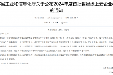 羲和電力喜獲“江蘇省三星級上云企業(yè)”稱號